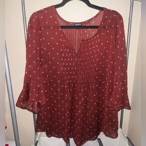 Long sleeve purple/maroon shirt